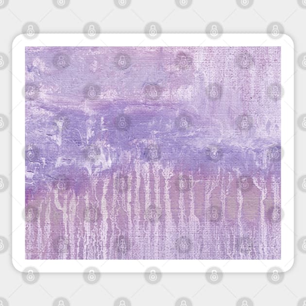 Abstract Oil Painting 10c6 Mauve Lillac Ametyst Sticker by Go Abstract Art